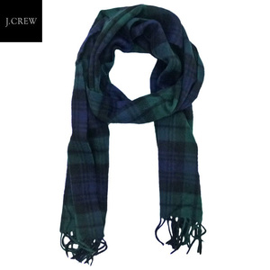 J.Crew ジェイクルー Patterned Cashmere Scarf カシミヤ ストール マフラー チェック 緑