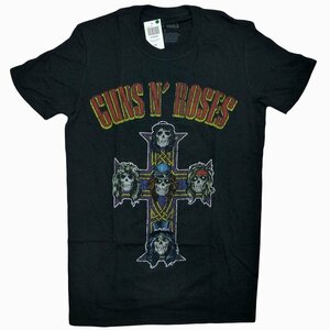 海外正規オフィシャル Guns N' Roses Appetite For Destruction Tee ガンズ・アンド・ローゼズ Tシャツ アルバムジャケット 半袖 黒/S