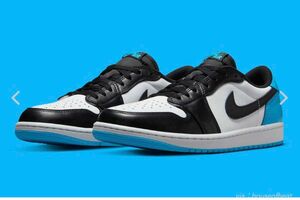 Nike Air Jordan 1 Low OG Black and Dark Powder Blue/UNCエアジョーダン1ロー