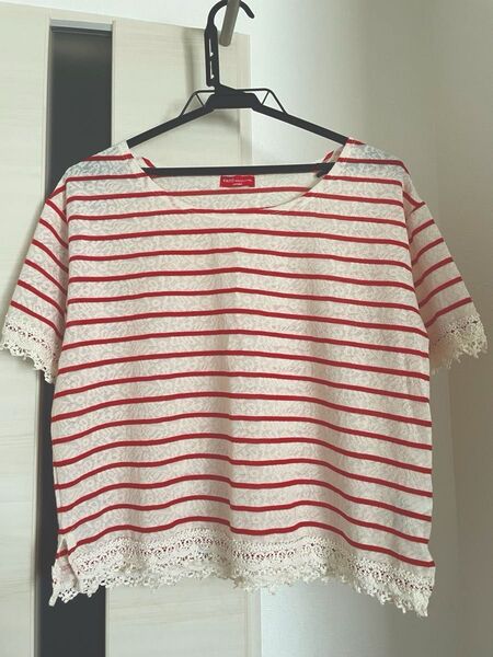 earth music&ecology Red Label ボーダーカットソー