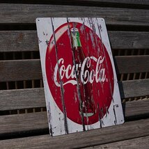 【ブリキ看板】コカコーラ coca cola 看板 レトロ風 インテリア 店舗 カフェ 壁飾り 20cm×30㎝（送料無料！）_画像3