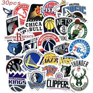 【ステッカー】全30枚・NBAチームステッカー バスケ バスケットボール ダンク マイケルジョーダン（送料無料！）