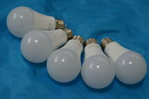 LED電球60W型E26口金5個セット電球色10w中古良品_画像1
