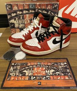 美品エアジョーダン1 94年製 1994 NIKE AIR JORDAN 1 ORIGINAL OG ナイキ ジョーダン オリジナル ビンテージ ブルズカラー シカゴ24.0㎝