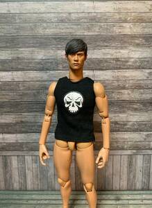 1/6 skull print tank top doll for OF hot toys 