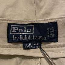 ポロバイラルフローレン Polo by Ralph Lauren ビンテージ 90s ポニー刺繍 チノショーツ W34 ショートパンツ CHINO SHORTS ベージュ カーキ_画像3