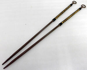 長火箸　銅色鉄製　茶道具 ：日本製
