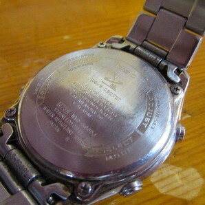 69569 CASIO WAVE CEPTOR ウェーブセプター WVQ-500DJ 腕時計 タフソーラー 電波ソーラー ステンレススチール ブラック文字盤 稼働品の画像8