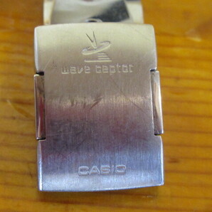 69569 CASIO WAVE CEPTOR ウェーブセプター WVQ-500DJ 腕時計 タフソーラー 電波ソーラー ステンレススチール ブラック文字盤 稼働品の画像7