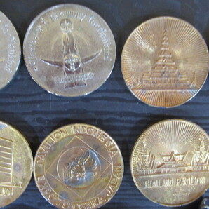 1383 コインまとめ 外国銭 硬貨 コイン 記念メダル EXPO'70 ポートピア’81 譲渡品 約950g 譲渡品の画像6