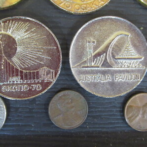1383 コインまとめ 外国銭 硬貨 コイン 記念メダル EXPO'70 ポートピア’81 譲渡品 約950g 譲渡品の画像9