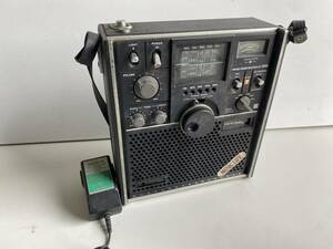 ④t364*SONY Sony * Sky sensor radio ICF-5800 audio equipment Showa Retro adaptor electrification has confirmed 