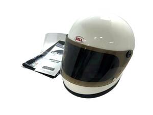 BELL/ベル ヘルメット STAR2 Mサイズ 57-58㎝ ホワイト 保存袋/シールド付き フルフェイス バイク用品 (49216I12)