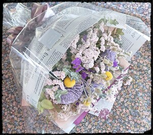 *nature* dry flower * bouquet * Erin jium* gray bi rare *bi Lee button * gratitude saleY1~*