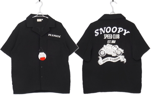 即決■★PEANUTS★■スヌーピー オープンカラーシャツ SIZE=L