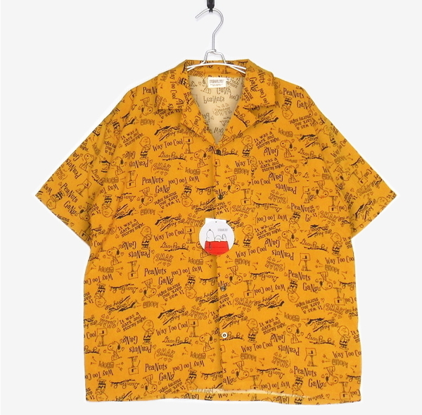 即決■★PEANUTS★■スヌーピー アロハシャツ：SIZE=L