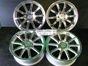 [中古ホイール4本セット]SPORTEC mono10[18x7.5J+50/114.3/5H]VOXY,C-HR,エスティマ,オデッセイ,ヴェゼル,アクセラ,CX-5,レヴォーグ