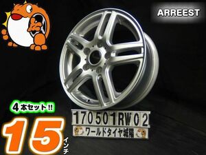 [中古ホイール4本セット]ARREEST[15x6J+45/114.3/5H]エスクァイア,VOXY,ノア,アコードワゴン(CM),アクセラ,ステップワゴン,セレナ,CR-Z