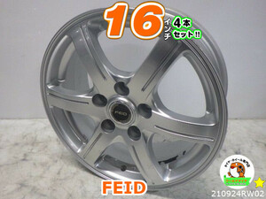 [中古ホイール4本セット]FEID[16X6.5J+39/114.3/5H]アルファード,プリウスα,エスティマ,ヴェルファイア,C-HR,サイ,RAV4[トヨタ車用]