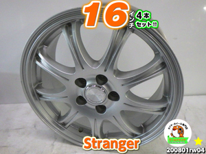 [中古ホイール4本セット]Stranger[16x6.5J+48/100/5H]CT,ウィッシュ,カローラスポーツ,シエンタ,86,プリウス,インプレッサ,レガシィ