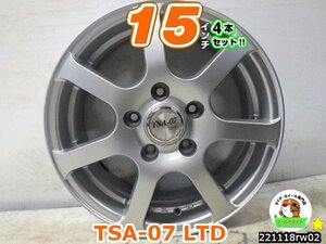 [中古ホイール4本セット]TSA-07 LTD[15x6J+45/114.3/5H]VOXY,ノア,エスクァイア,フリード,アクセラ,プレマシー,セレナ,スイフトスポーツ