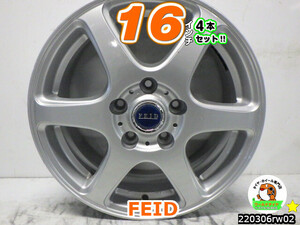 美品[中古ホイール4本セット]FEID[16x6.5J+54/114.3/5H]C-HR,ノア,VOXY,セレナ,リーフ,ヴェゼル,フリード,CX-3,アクセラ,スイフトスポーツ