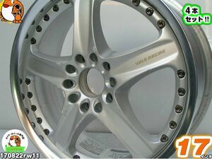 [中古ホイール4本セット]VOLK RACING AV3[17x7J+44/114.3/10Hマルチ]プリウスα 、シルフィ(B17)、 CR-Z 、アクセラ(BY,BM)、 レヴォーグ