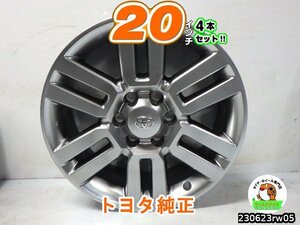 [中古ホイール4本セット]トヨタ純正[20x7J+15/139.7/6H]シルバー/スポーク/M12平座/FJクルーザー