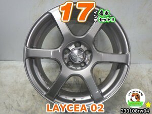 [中古ホイール4本セット]LAYCEA[17x7J+48/100/5H]レクサスCT,アベンシス,ウィッシュ,インプレッサ,プリウス,カローラスポーツ,エクシーガ