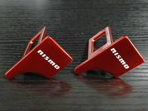 赤　nismo ニスモ　シートベルト エンブレム　アクセサリー　2個セット R32 R33 R34 シルビア 180 ジューク マーチ リーフ Z33 Z34_画像1