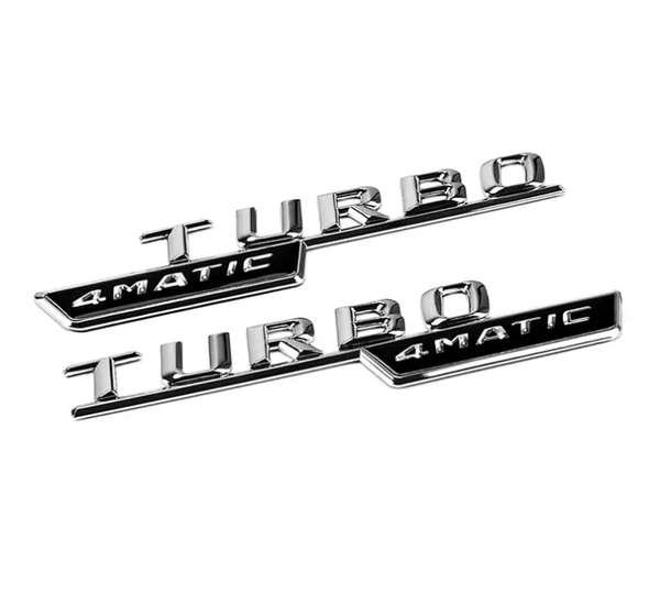 メルセデスベンツ 高品質版TURBO 4MATIC サイドエンブレム 左右セット フェンダー A45CLA45GLA45W176W117A45CLA45W222W176W203W245W246