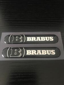 2セットメルセデスベンツ BRABUS ブラバス 3D エンブレム ブラック smart スマート 453C453 A453フォーツーfortwo cabrio W219W246W222w463