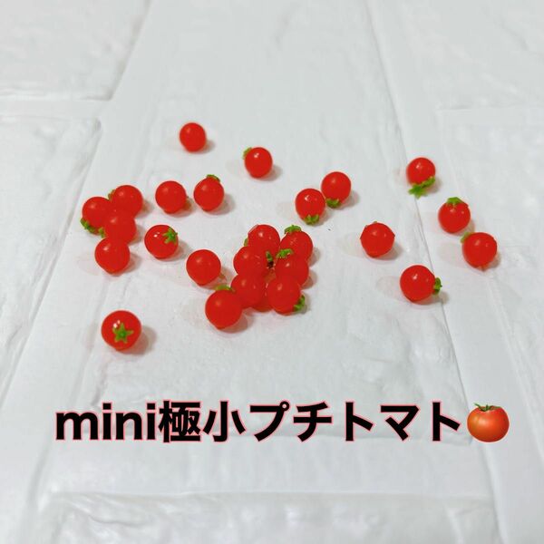 フェイク mini極小プチトマト 10粒 装飾 野菜 ドール ドールハウス スイーツ デコ ミニチュア 極小