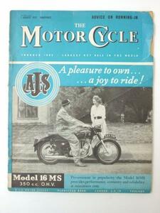 Glp_330425　THE MOTOR CYCLE.1　August 1957　表紙.AJS Model 16 MS 350cc O.H.V