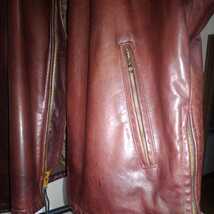 THIS GENUINE LEATHER GARMENT　70年代　ウ゛ィンテージ　ビックサイズ46 ライダース_画像7