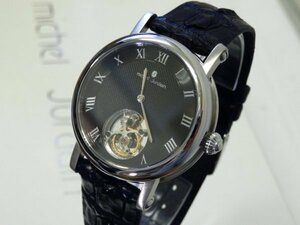 6060 unused outright sales *mi shell joru Dan toe ruby yon mechanical reverse side ske hand winding MICHEL JURDAIN Tourbillon men's wristwatch 