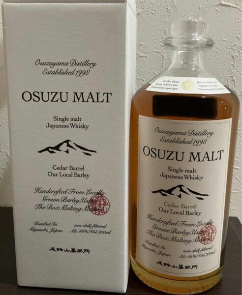 ウイスキー OSUZU MALT （オスズ モルト） 46% 700ml/尾鈴山蒸留所 黒木本店 【箱入】