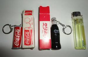 ◆コカ・コーラ Coca-Cola 非売品 ミニボトル ミニカン キーチェーン キーホルダー 瓶缶セット ジョン・ペンバートン アメリカ合衆国　