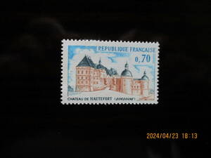 フランス観光切手ーオートフォート城　1種完　未使用　VF/NH　1969年　フランス共和国