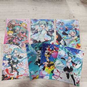  Hatsune Miku red feather clear file 7 pieces set / not for sale / free shipping 