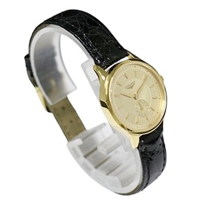 K4w79 LONGINES 腕時計 レディース クオーツ L4.206.2 退社記念刻印あり 現在不動 60サイズの画像4