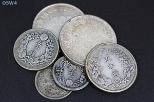 O5W4 old coin . summarize Japan coin 1000 jpy silver coin 20 sen 50 sen 73.97g genuineness unknown present condition goods cat pack 