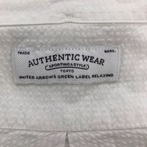 AUTHENTIC WEAR コットンシルク 半袖 シャツ 薄手 白 M 送料無料_画像4