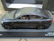 LEXUS　IS-F　Dark　Gray　Mica　JC490112GR　京商Jcollection1/43台座ケース付ミニカー　V8　5L　32V　FJS　レターパックプラス_画像3