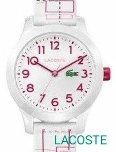 新品未使用　LACOSTE　WRIST WATCHFor Kids & Ladys　腕時計　ホワイト×ピンク