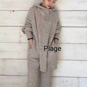 値下げ!新品タグ付き Plage シルクネップフードプルオーバ