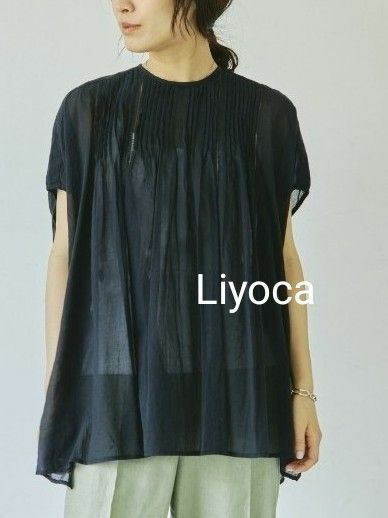  Liyoca リヨカ　ベトナム刺繍ブラウス　ブラック