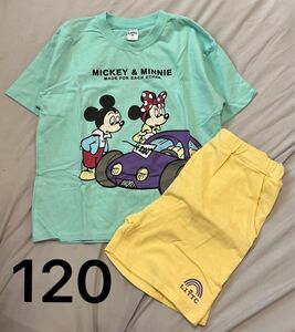 120 ディズニー　ミッキー　セットアップ　しまむら　littc リトシー