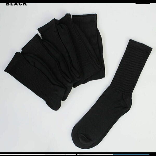 靴下 ソックス 黒 ブラック　GILDAN 黒色6pセット　アメリカ輸入品　ギルダン
