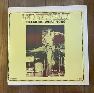 FILLMORE WEST 1969 LED ZEPPELIN レッド・ツェッペリン フィルモア・ウエスト 1969年4月27日 2LP Not TMOQ GLCレーベル 激レア